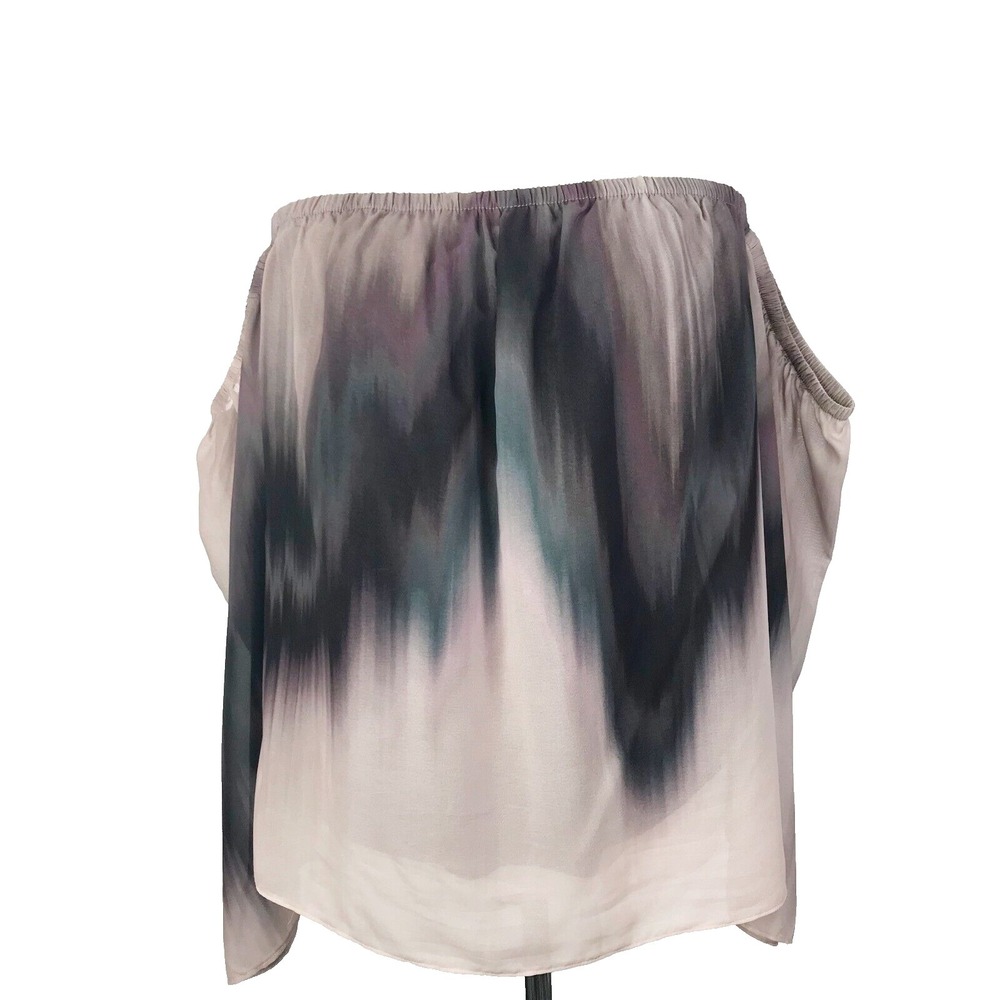 Bailey 44 Top Womens Medium Black Colorblock Off The Shoulder Fairy Whimsigoth